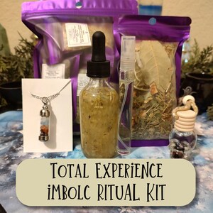Imbolc Ritual Experience Bundle, Wheel of the Year Witchcraft Kit, Beginner Witch Spell Kit, Winter Simmer Pot, Magic Oil, and Ritual Tools