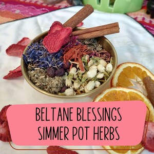 Beltane Spring Ritual Simmer Pot Herbs Wheel of the Year Witchcraft Supplies Magic Love  Spell Herbs Pagan Spring Flowers Herbal Magic Blend