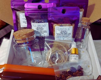 Lughnasadh Spell Jar Ritual Kit, Wheel of the Year Witchcraft Set, Beginner Witch Spell Bundle, Lammas Kit for Harvest and Sacrifice Energy