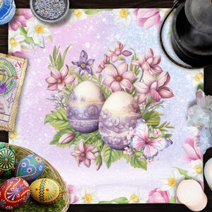 Spring Equinox Tarot Cloth Ostara Altar Cloth Ostara Spring Watercolor Wheel Of The Year Altar Table Witchy Decor Pagan Witchcraft Supplies