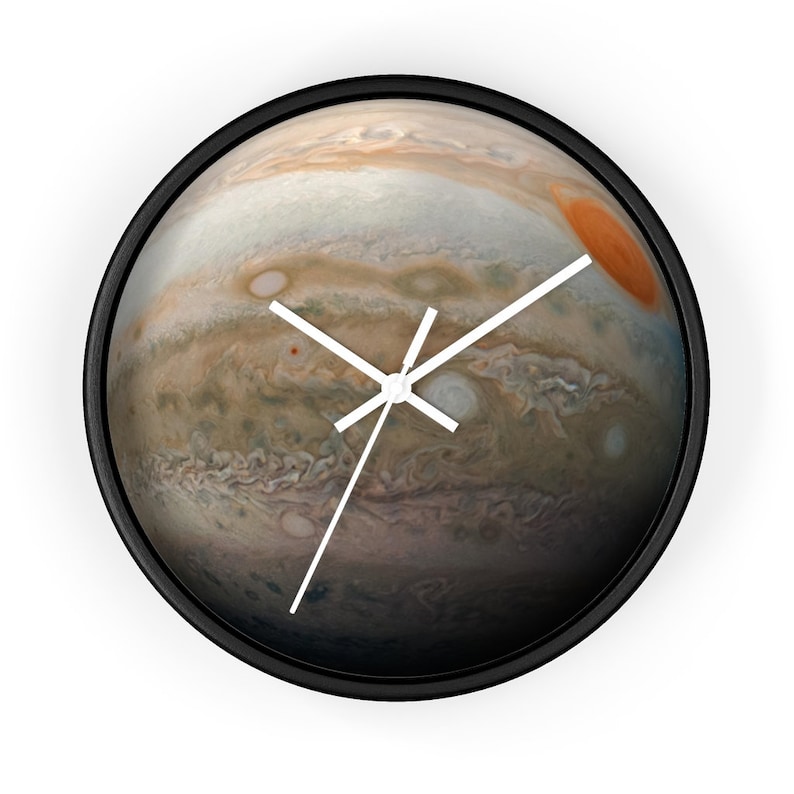 Planetary Decor Jupiter Artwork Big Wall Clock Planet Wall Decor Large Wall Clock Jupiter Wall Decor Planet Jupiter Clock