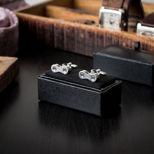 Bicycle Chain Cufflinks - Choose Your Style: SRAM, Shimano Ultegra, or Gold KMC, Groom, Groomsman or Best Man gift