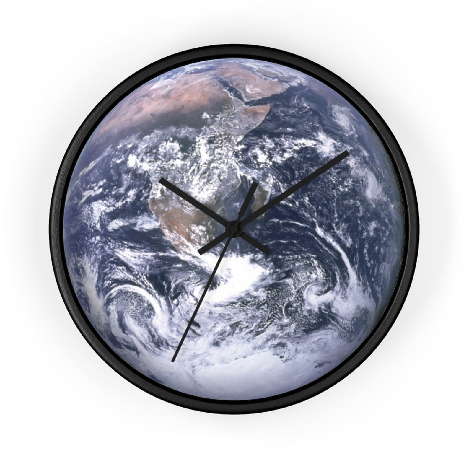 Earth Clock Earth Wall Decor Earth Print Art Gift Etsy