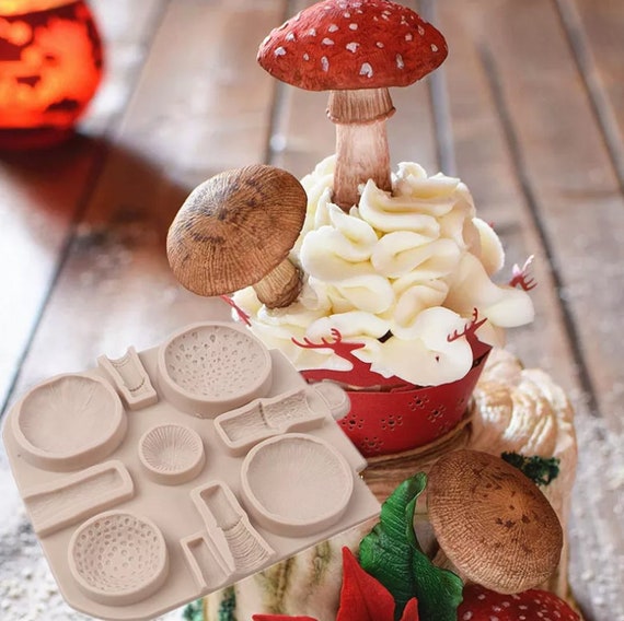 DIY Mushroom Shape Silicone Molds Chocolate Mold Fondant Cake Decorating  Kitchen Baking Cake Tools Candy Soap Moulds 