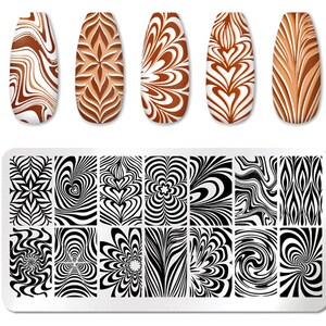 Crazy Flower Nail Art Stamping Plate Nail Stamp For DIY Manicure Art Nail Stamping Tool Stamping Plate