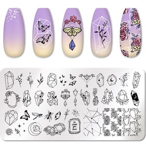 Abstract Diamond Crystal Nail Art Stamping Plate Nail Stamp For DIY Manicure Art Nail Stamping Tool Stamping Plate