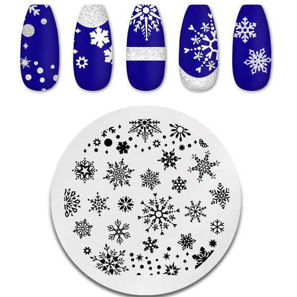 Snow Winter Snowflake Nail Art Stamping Plate Nail Stamp For DIY Manicure Art Nail Stamping Tool Stamping Plate