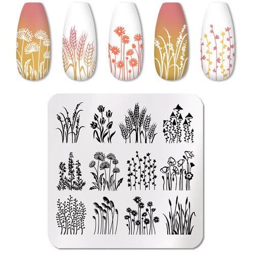 Flowers Stamp Summer Nail Art Stamping Plate DIY Nail Stamping - Etsy Flowers Stamp Summer Nail Art Stamping Plate DIY Nail Stamping - Etsy