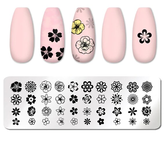 Circular Flowers Nail Art Stamping Plate Nail Stamp for DIY - Etsy Circular Flowers Nail Art Stamping Plate Nail Stamp for DIY - Etsy