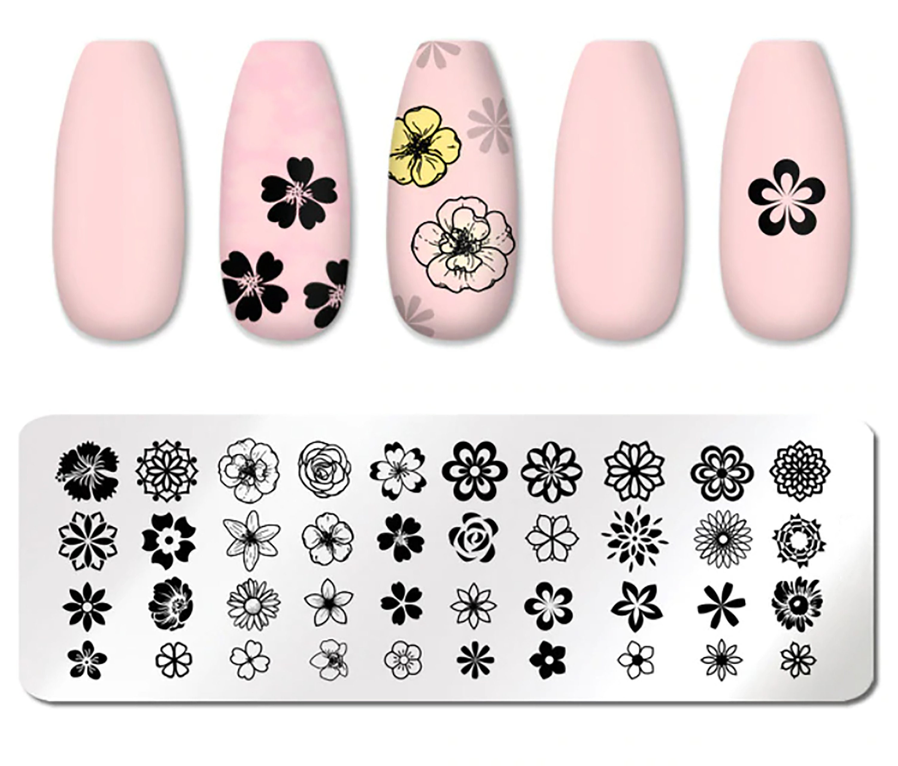 Designer Logo Stamping Plate  Nail art stamping plates, Stamping