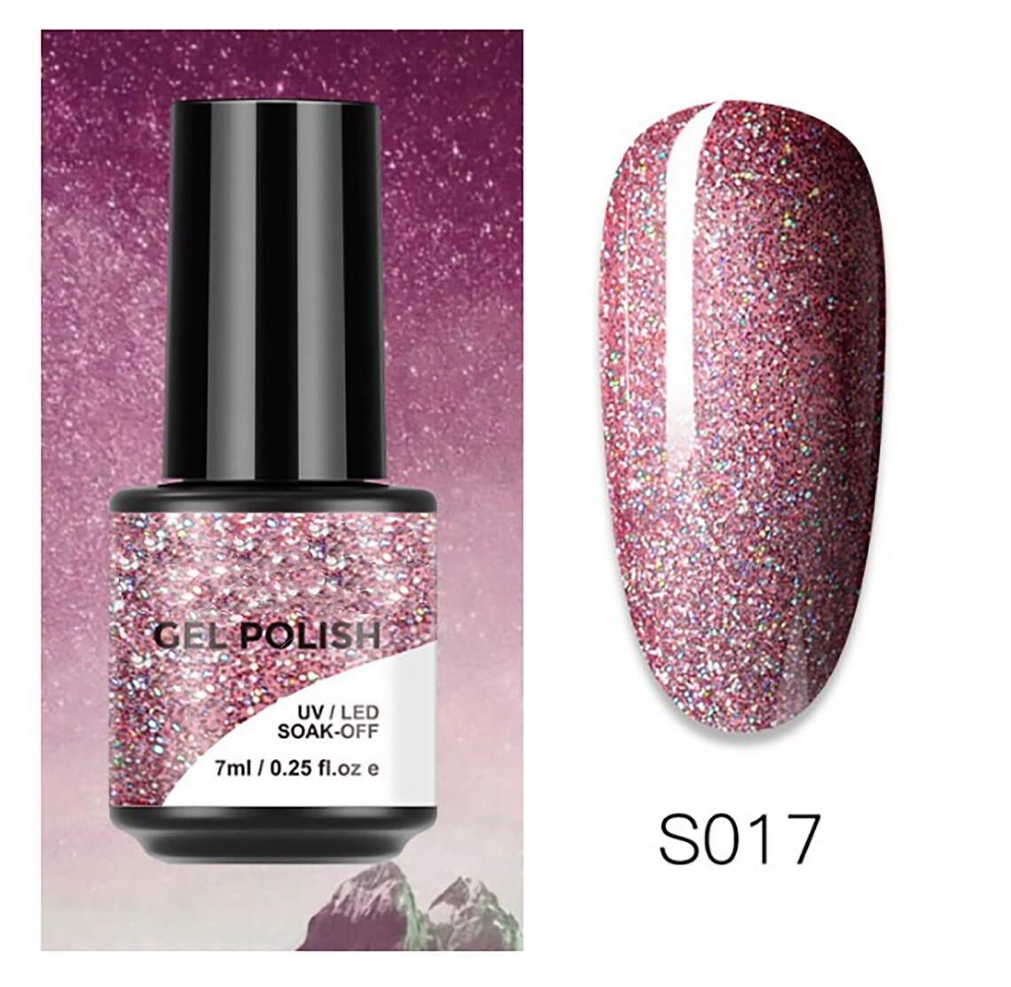 Gel Nail Polish Glitter Pink Gel Nail Polish Gel Polish For Etsy