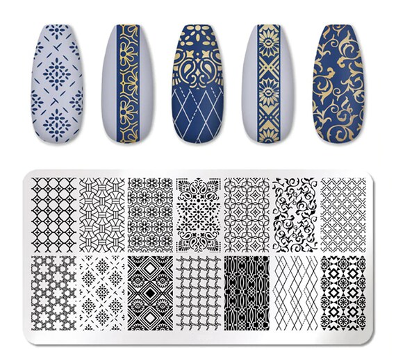 3Pcs BORN PRETTY Nail Stamping Plates Clear Jelly Nail Art Stamper Set Xmas  Gift | eBay
