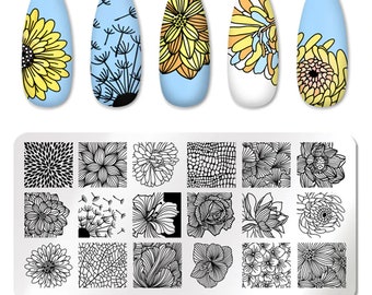 Flower Texture Nail Art Stamping Plate Nail Stamp For DIY Manicure Art Nail Stamping Tool Stamping Plate