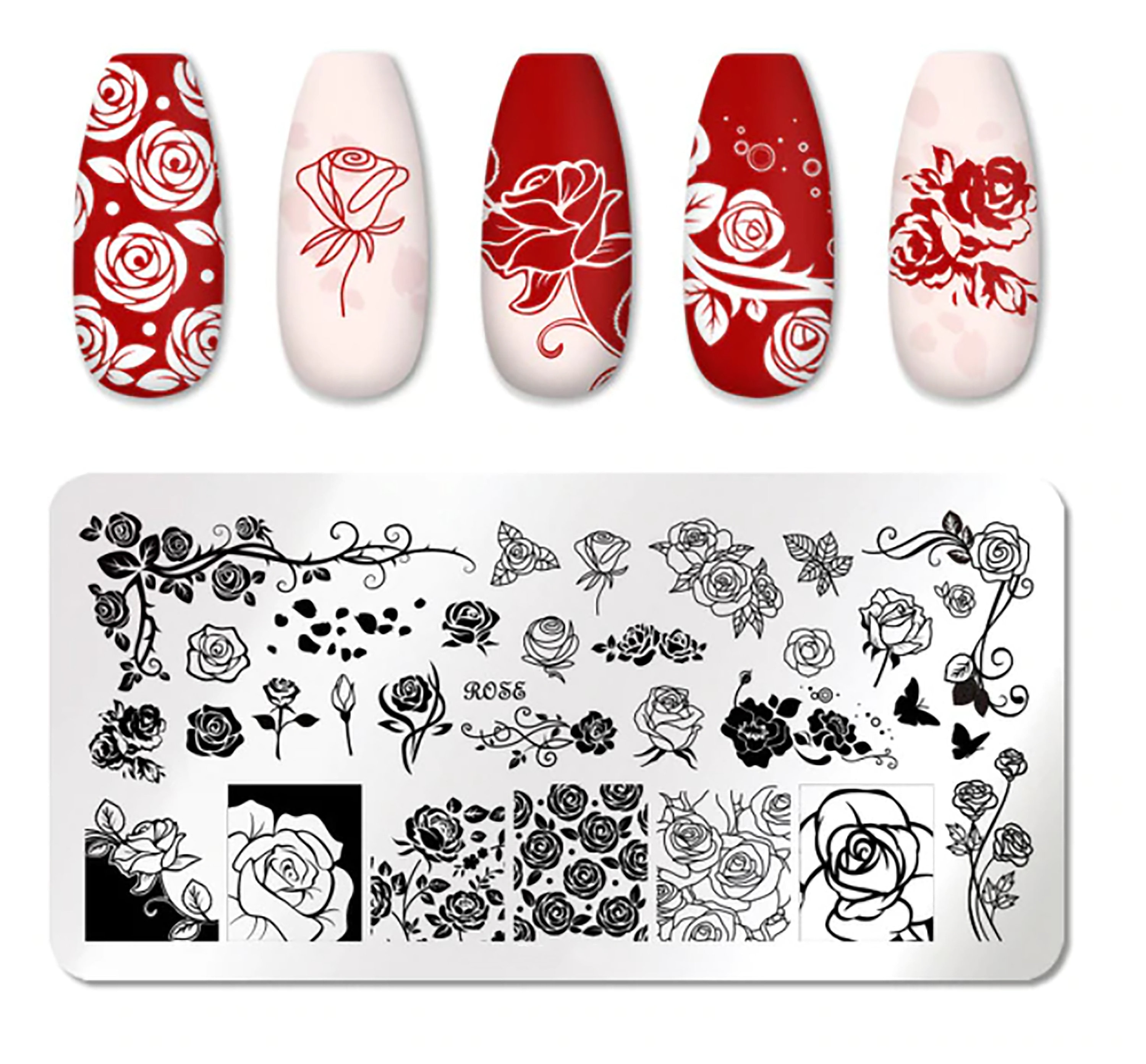 Beautiful Roses Nail Art Stamping Plate Nail Stamp for DIY - Etsy Beautiful Roses Nail Art Stamping Plate Nail Stamp for DIY - Etsy