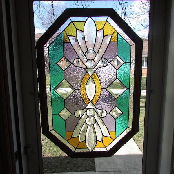 Framed Stained Glass Panel