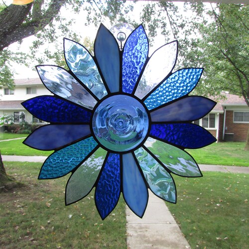 Playful Pansiesstained Glass Flower Boxes Etsy