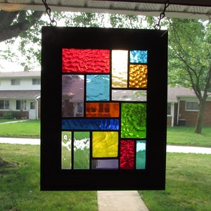 Framed Stained Glass Panel