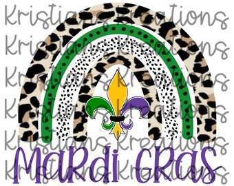 Mardi Gras Rainbow | Instant Digital Download | PNG - SVG | Sublimation Download
