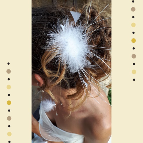 Accessoire Coiffure Mariage Pince A Cheveux Plume Etsy