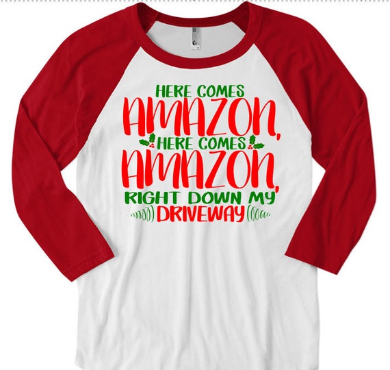Download Here Comes Amazon Womens Christmas Shirt Svg