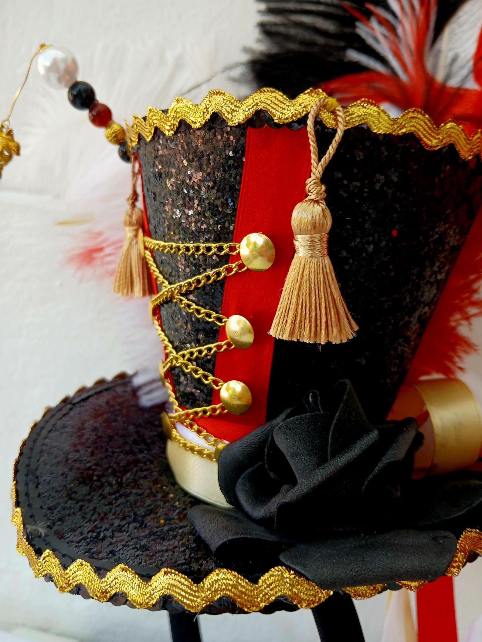 Circus Ringmaster Mini Top Hat Lion Tamer Ringleader Burlesque Showgirl ...