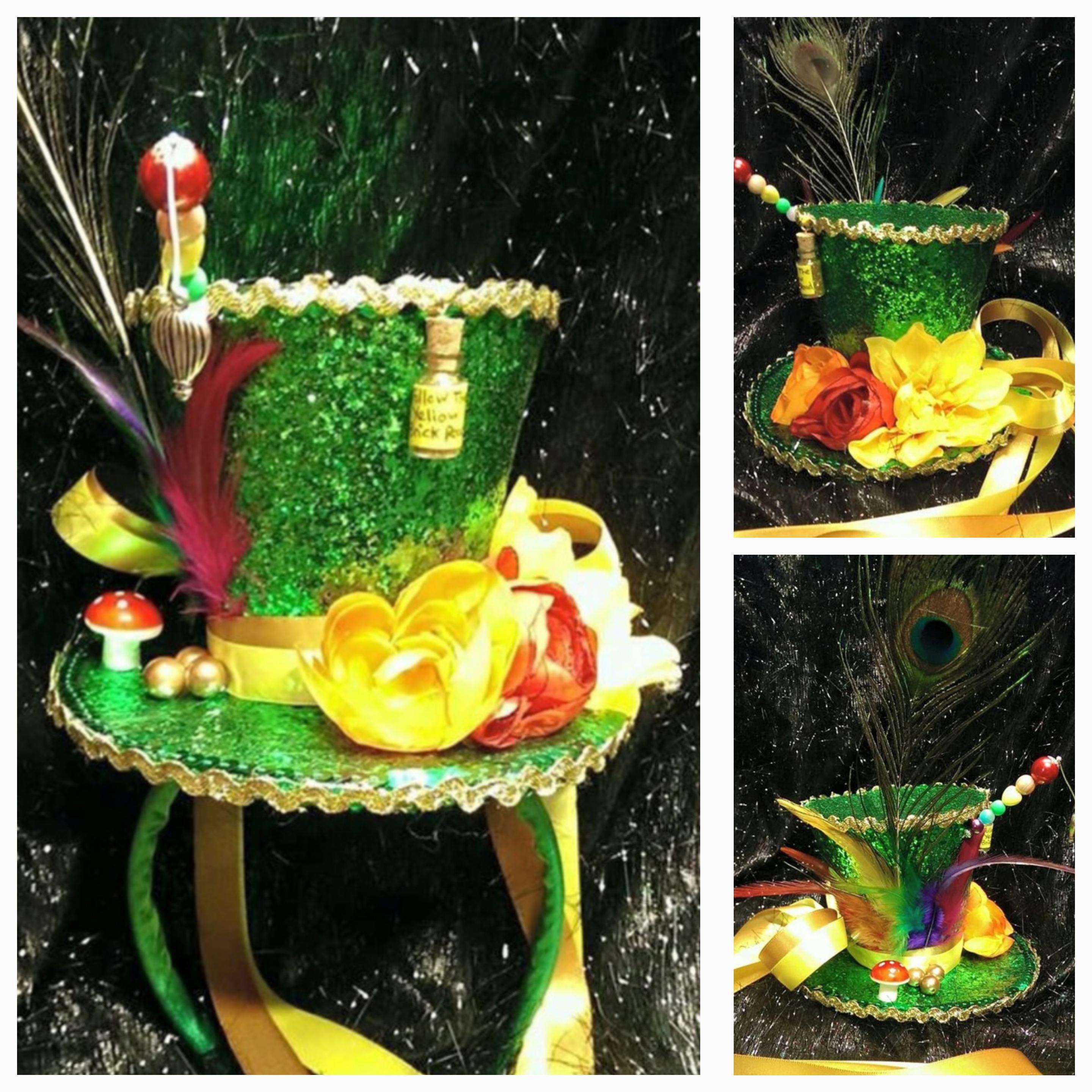 Wizard of Oz Emerald City Steampunk Mini Top Hat 