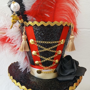 Circus Ringmaster Mini Top Hat Lion Tamer Ringleader Burlesque Showgirl ...