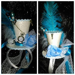 Alice im Wunderland Alice unter den Spiegeln Mini Zylinder Hut Mad Hatter Teeparty Taschenuhr Schlüssel Cosplay Hochzeit Festivals