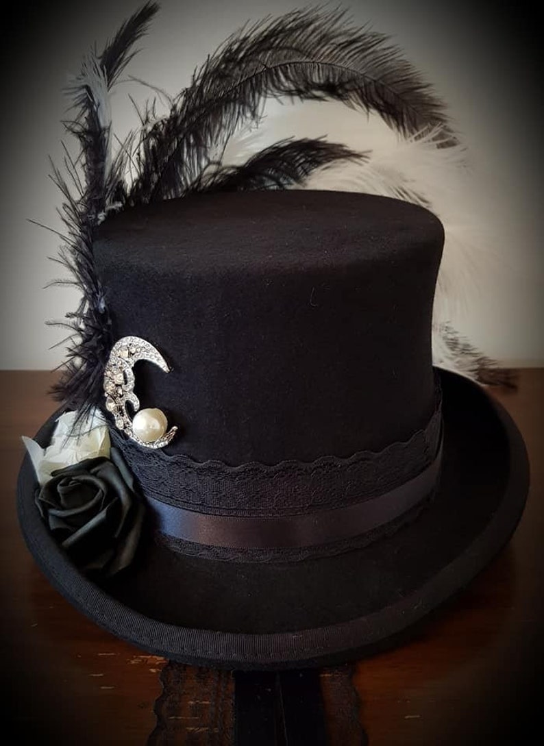 Stevie Nicks Inspired Top Hat Black 100 Wool SISTERS of the Etsy UK