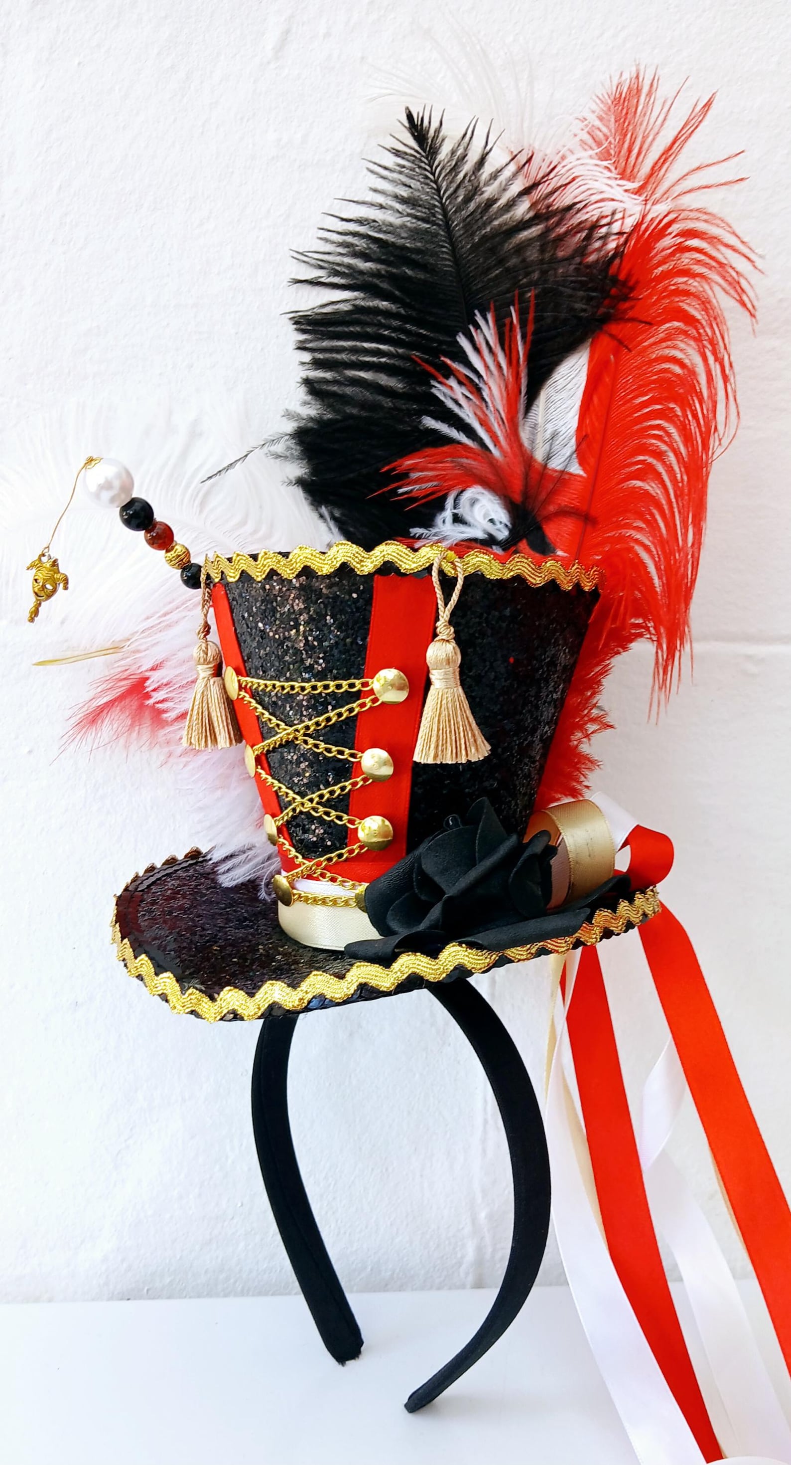 Circus Ringmaster Mini Top Hat Lion Tamer Ringleader Burlesque Showgirl ...