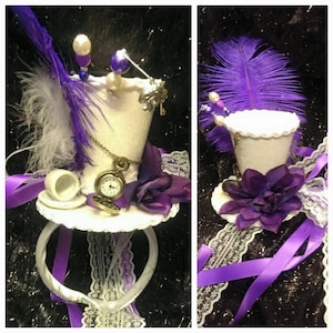 Mad Hatter Alice im Wunderland Alice hinter den Spiegeln Maßgeschneiderte Mini Zylinder Echte Taschenuhr Tee-Party Hochzeit Ascot Cosplay