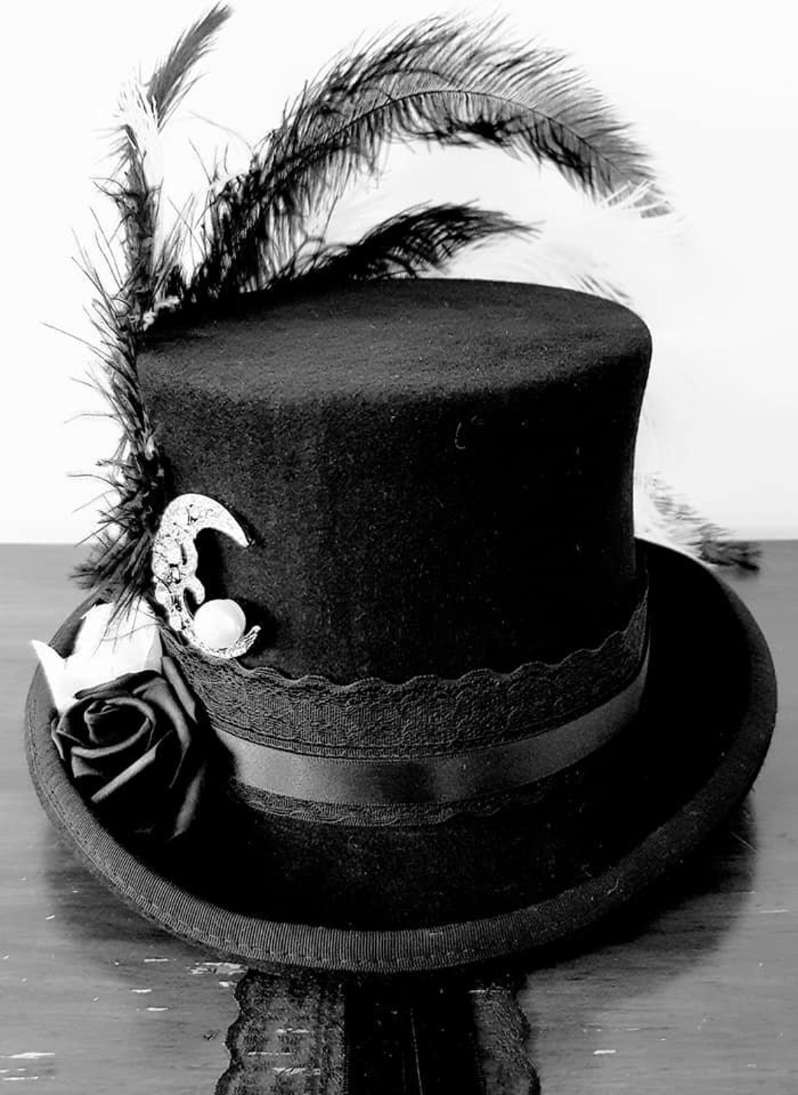 Stevie Nicks Inspired Top Hat Black 100 Wool SISTERS of the Etsy