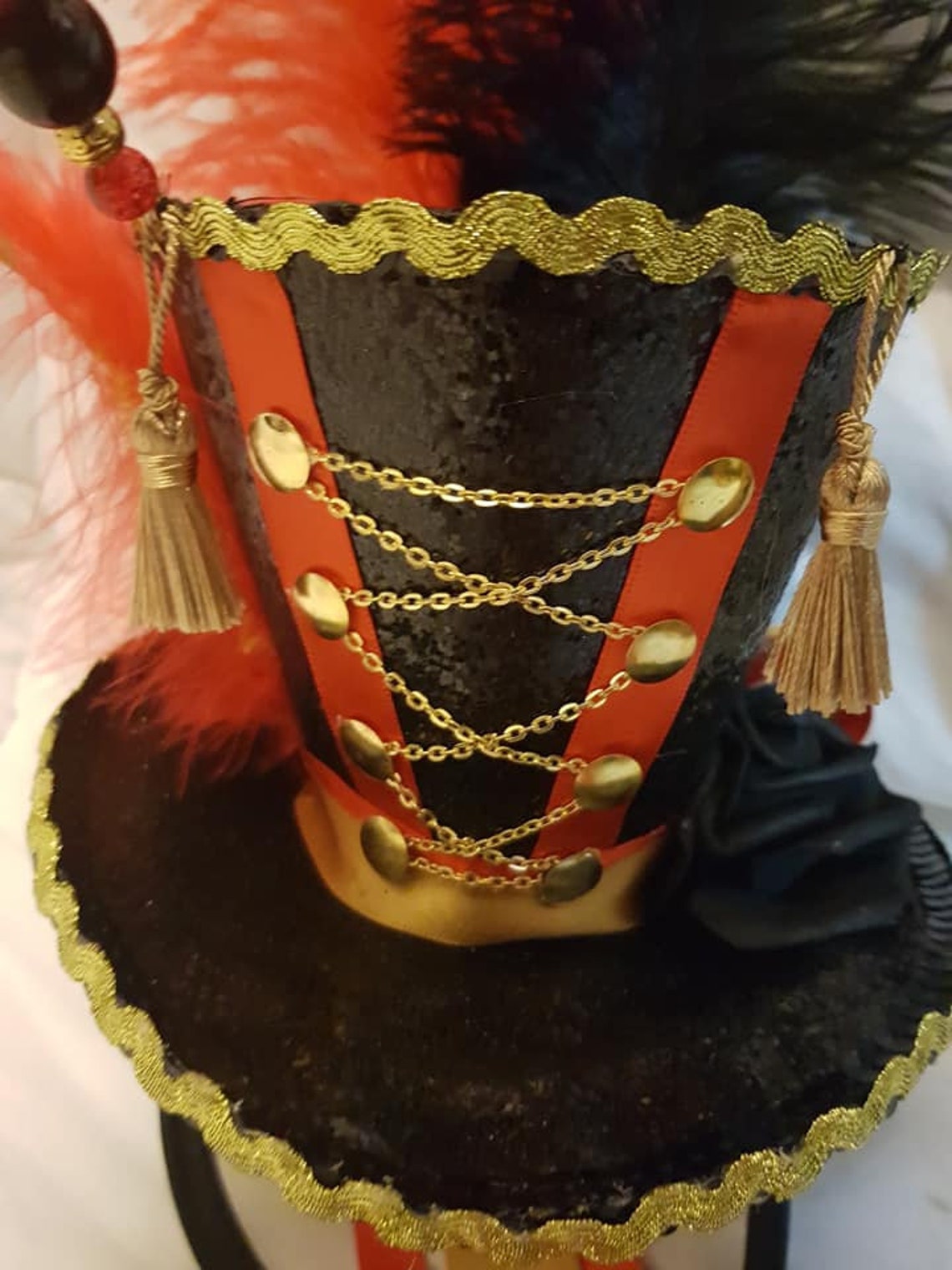Circus Ringmaster Black Mini Top Hat Ringleader Lion Tamer Burlesue ...