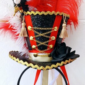 Circus Ringmaster Mini Top Hat Lion Tamer Ringleader Burlesque Showgirl ...