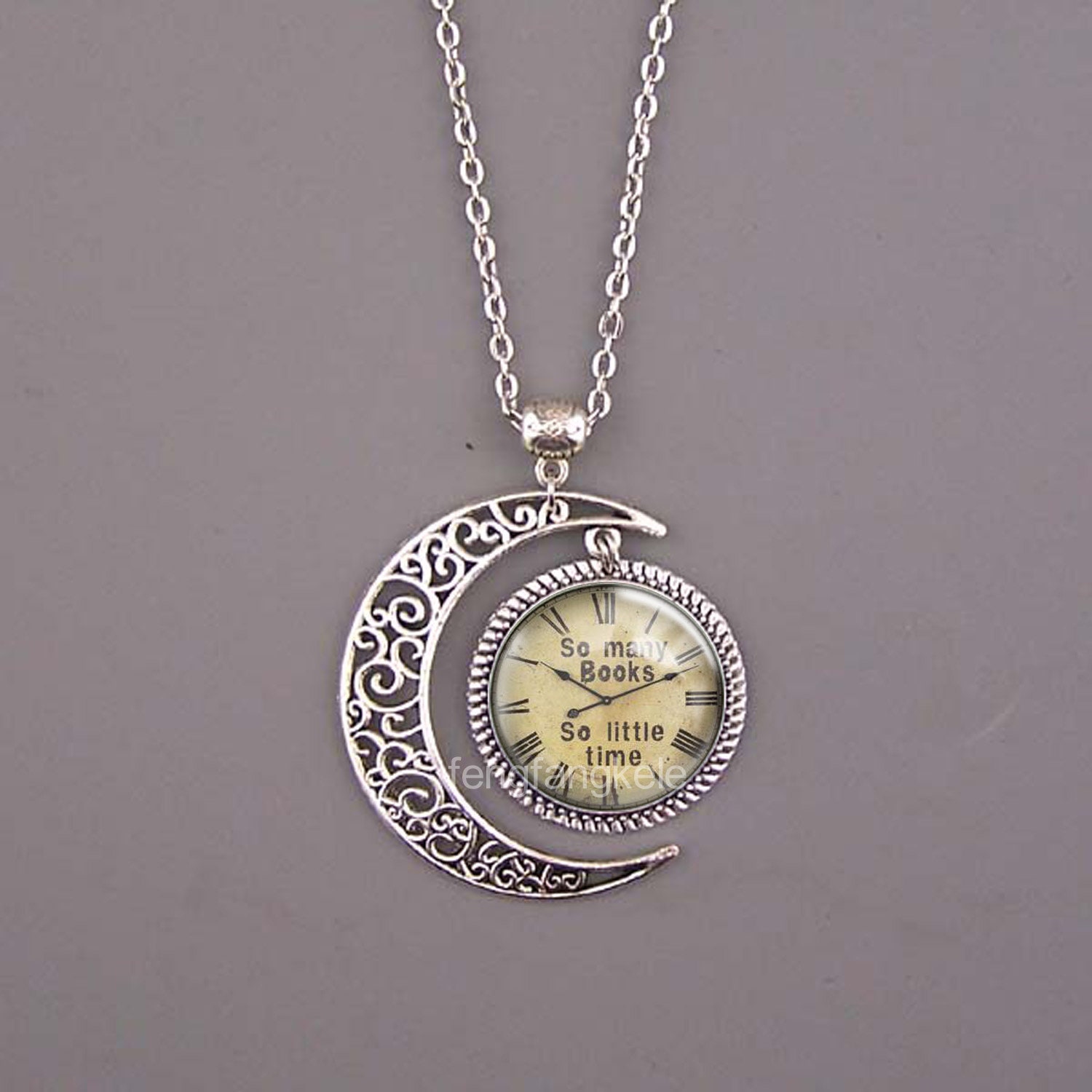Time Clock Necklace - Etsy