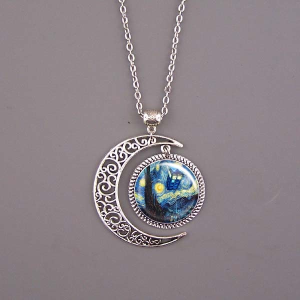 Colar TARDIS, joias Doctor Who, pingente com imagem personalizada