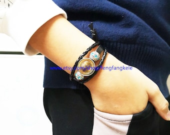 Anne of Green Gables Quote Bracelet: Black Leather Book Jewelry