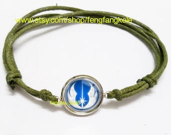 Bracciale In Cuoio Intrecciato LERYDESI Con Ciondolo A Cupola Di Vetro Arcobaleno - Regalo Personalizzato