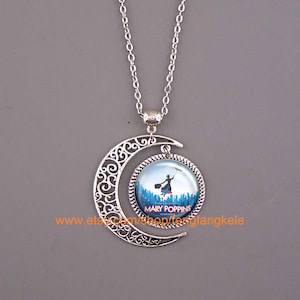 Mary Poppins Moon Necklace: Art Pendant, Children&#39;s Jewelry Gift