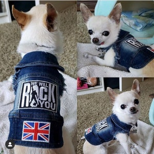 Queen Denim Pet Jackets