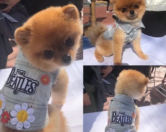 The Beatles Denim Pet Jackets