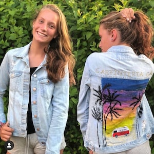 Hand Painted California Sunset Jacket