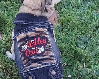 Motley Crue Denim Pet Jackets