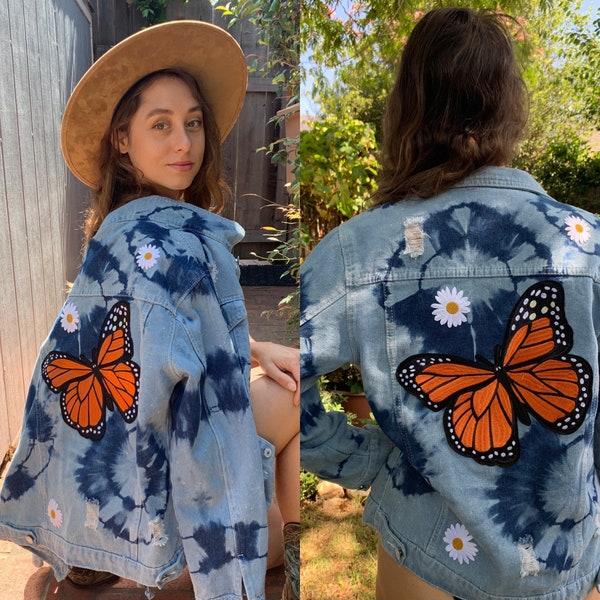 Tie dye butterfly jacket