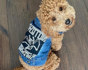 Led Zepplin Denim Pet Jackets