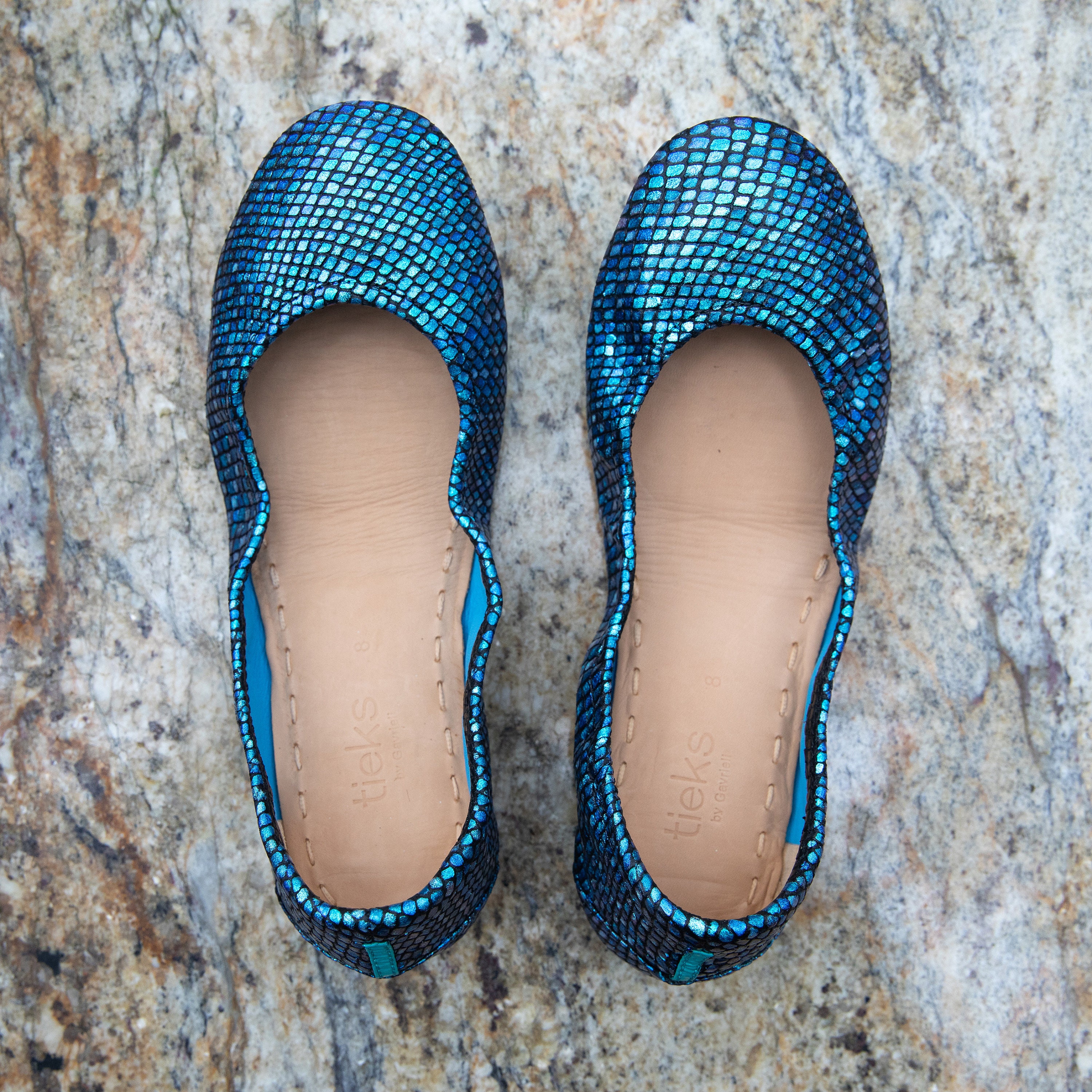 New Size 8 Hand painted Blue Color shifting Snake Tieks Etsy