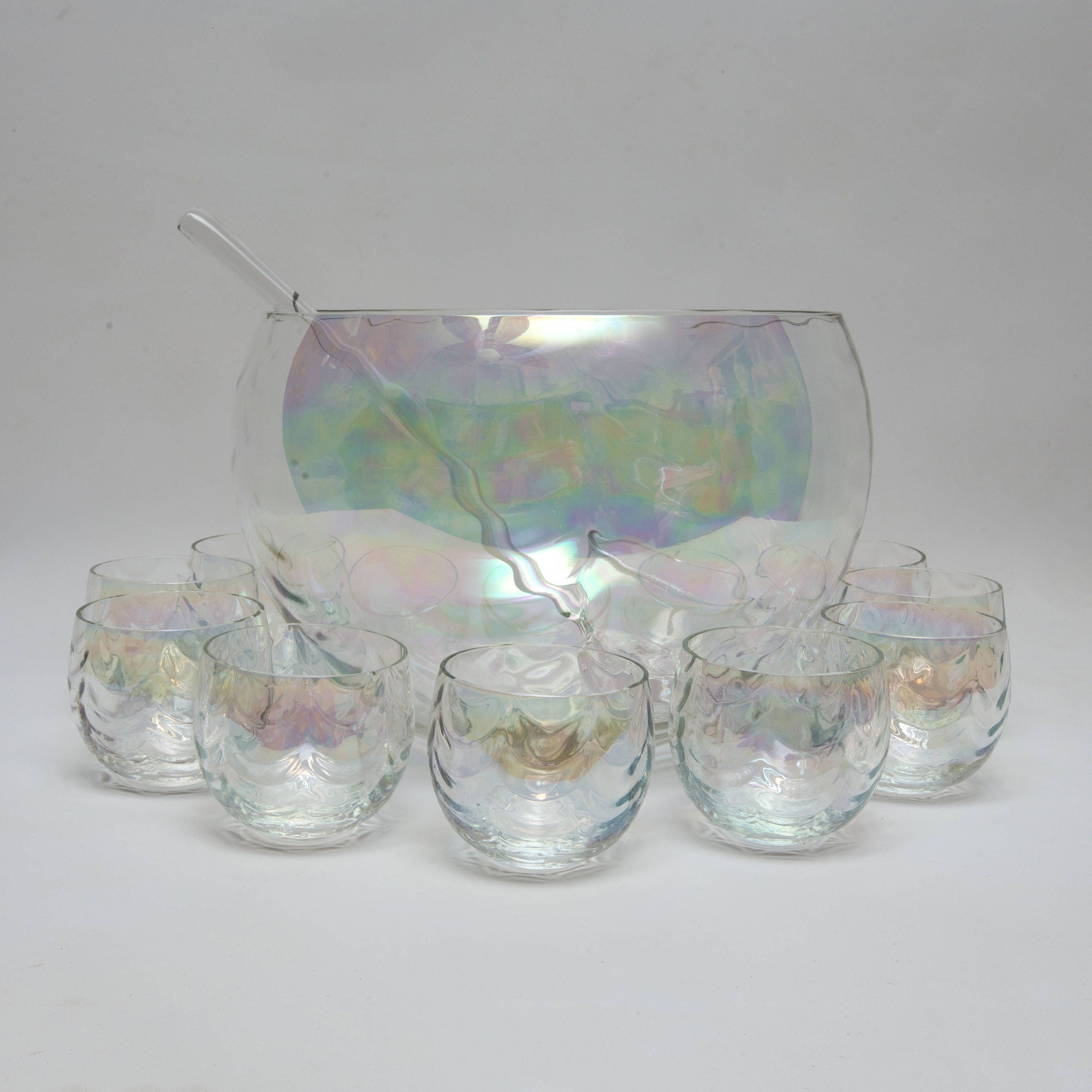 West Virginia Glass Specialty Punch Bowl Set With Ladle Etsy