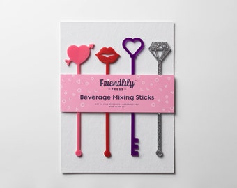 Valentine's Day Drink Stirrer Set