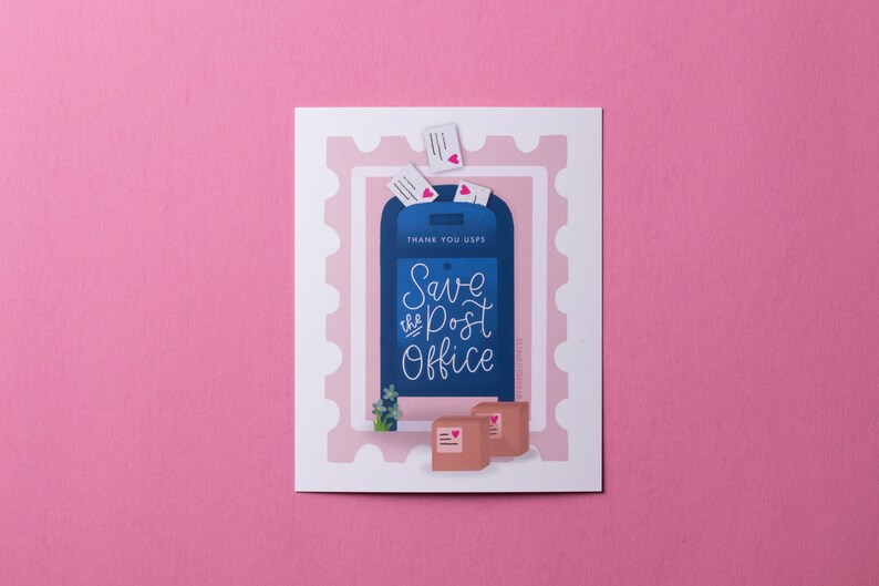 4x5 Save the Post Office Postcard USPS Fundraising | Etsy