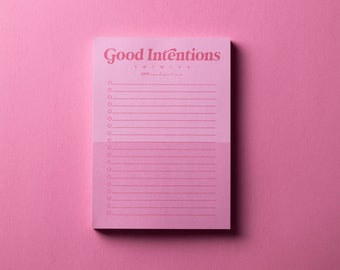Good Intentions Notepad | Desk Supplies | Office Supplies | Stationery | Gift | Back To School | Work From Home